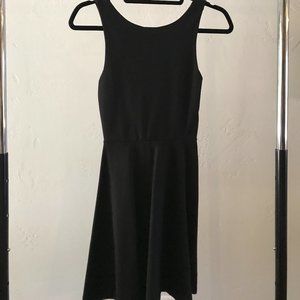 Aqua Black Dress with Bow Detail on Back